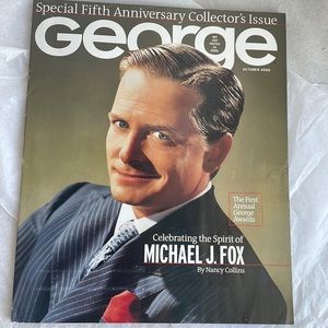 5th anniversary George Magazine collector’s issue Michael J Fox OCT 2000…